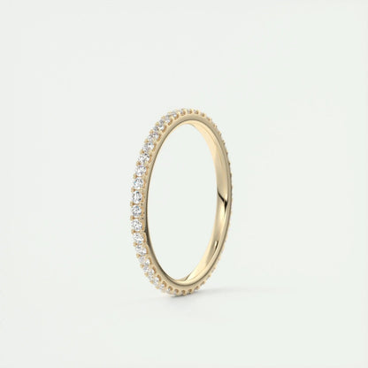 1.5mm Round EF- VVS Lab Grown Diamond Full Eternity Wedding Band