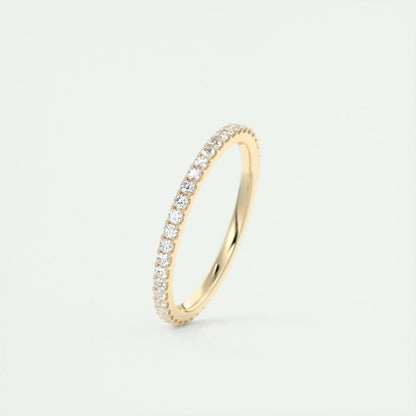 1.5mm Round EF- VVS Lab Grown Diamond Full Eternity Wedding Band