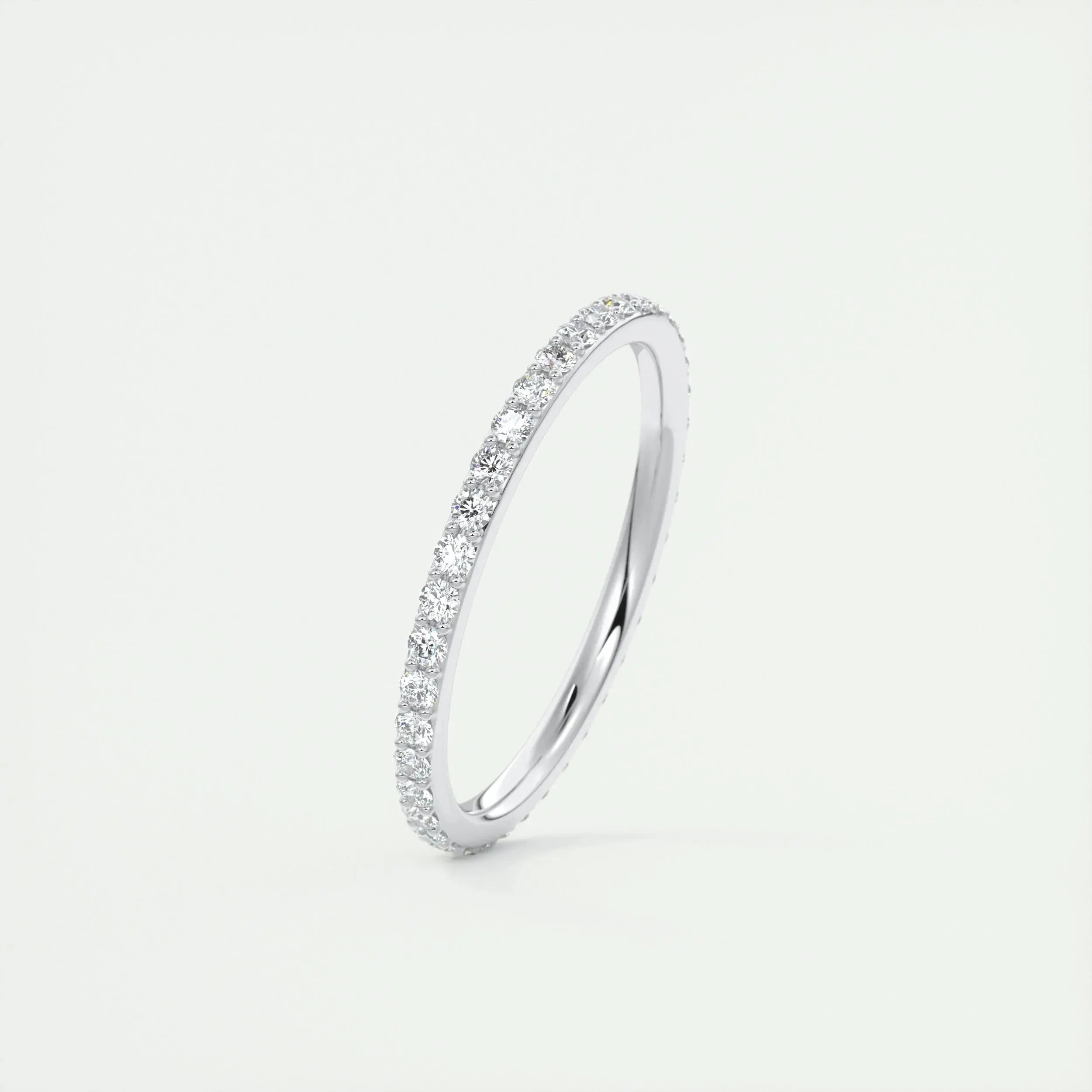 1.5mm Round EF- VVS Lab Grown Diamond Full Eternity Wedding Band