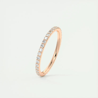 1.5mm Round EF- VVS Lab Grown Diamond Full Eternity Wedding Band
