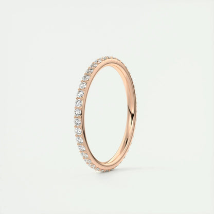 1.5mm Round EF- VVS Lab Grown Diamond Full Eternity Wedding Band