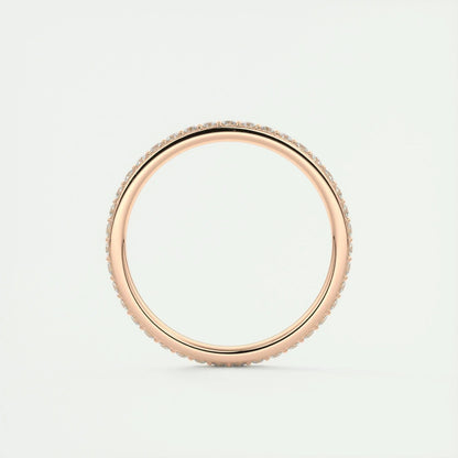 1.5mm Round EF- VVS Lab Grown Diamond Full Eternity Wedding Band