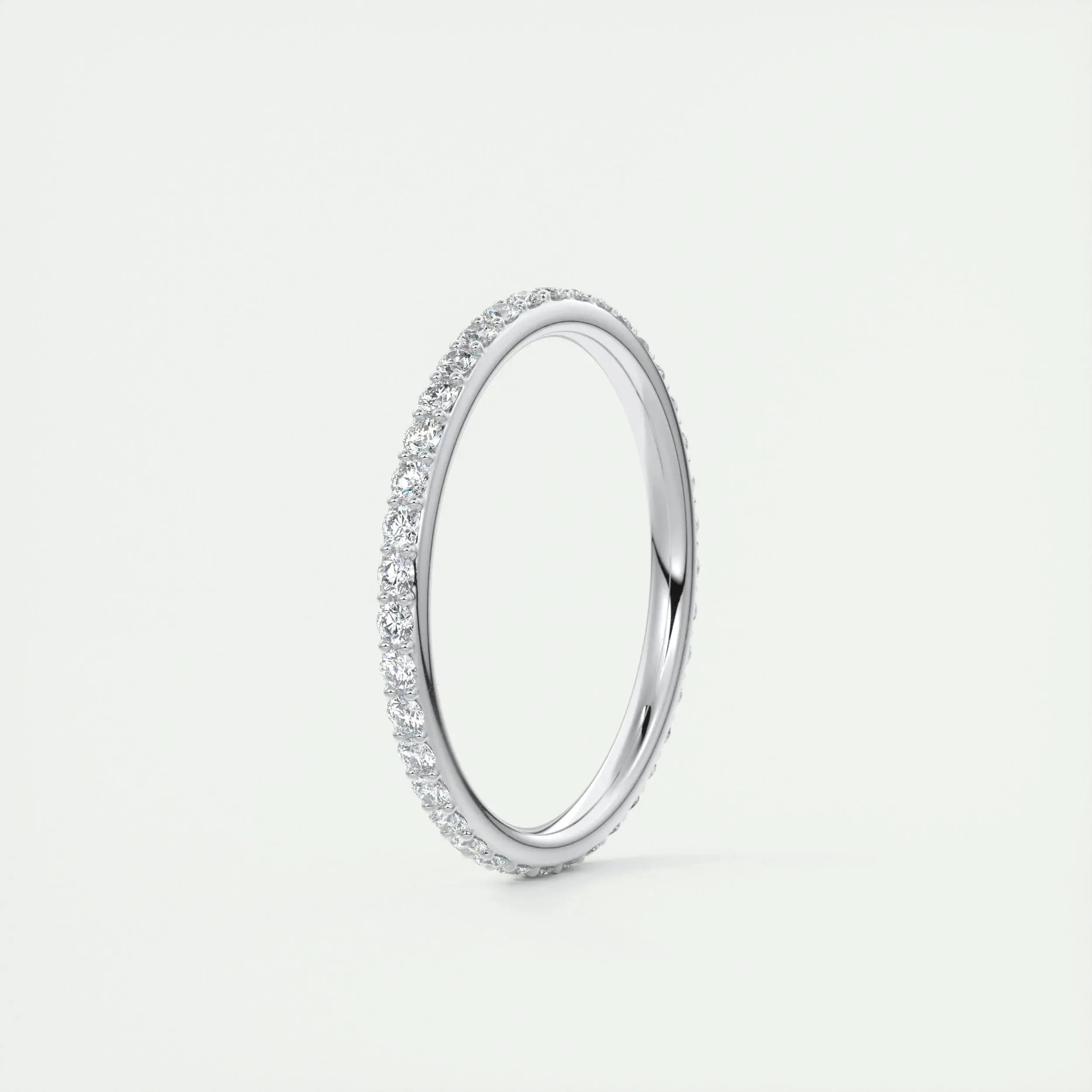 1.5mm Round EF- VVS Lab Grown Diamond Full Eternity Wedding Band