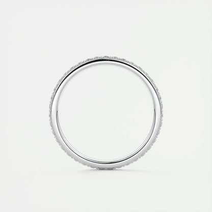 1.5mm Round EF- VVS Lab Grown Diamond Full Eternity Wedding Band