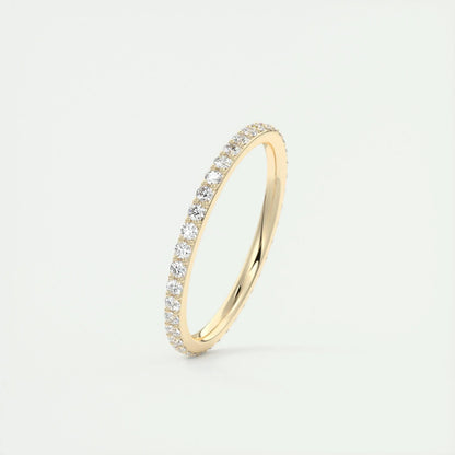 1.5mm Round EF- VVS Lab Grown Diamond Full Eternity Wedding Band