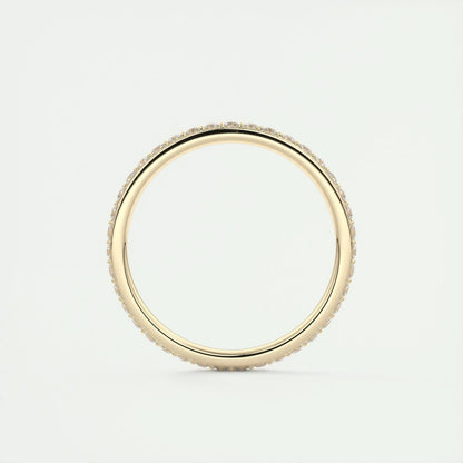 1.5mm Round EF- VVS Lab Grown Diamond Full Eternity Wedding Band