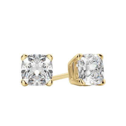 0.50CT - 2.0CT Cushion Solitaire D-VVS Lab Grown Diamond Earrings