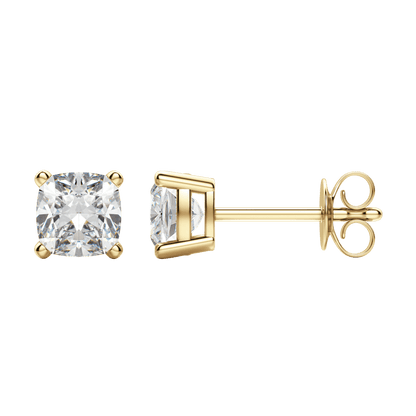 0.50CT - 2.0CT Cushion Solitaire D-VVS Lab Grown Diamond Earrings