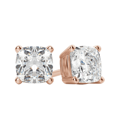 0.50CT - 2.0CT Cushion Solitaire D-VVS Lab Grown Diamond Earrings