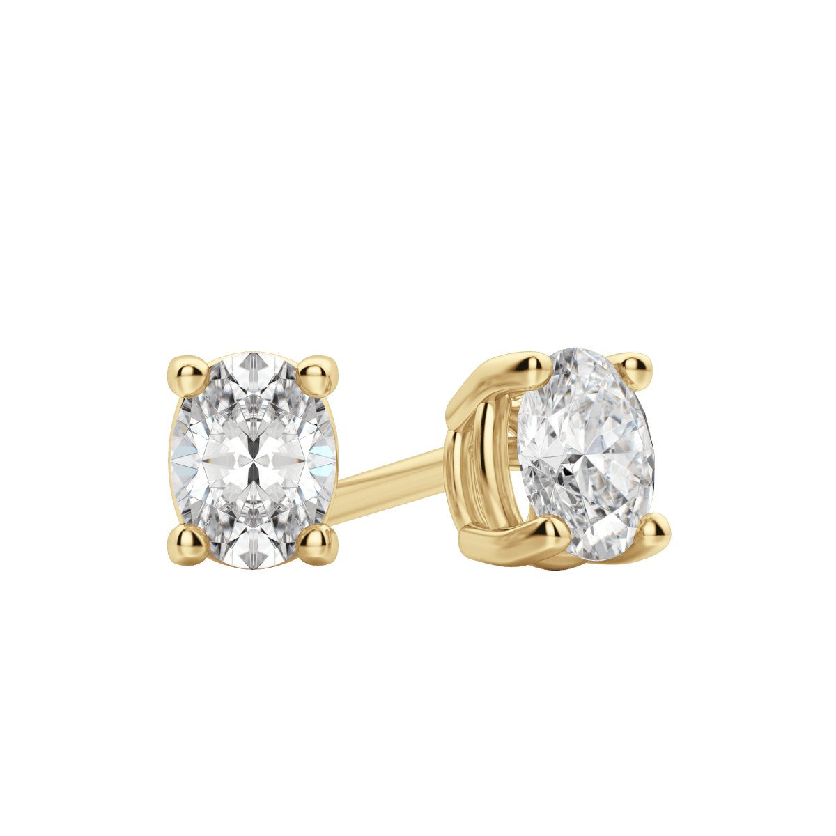 0.50CT - 2.0CT Oval Solitaire D-VVS Lab Grown Diamond Earrings