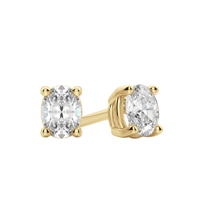 0.50CT - 2.0CT Oval Solitaire D-VVS Lab Grown Diamond Earrings