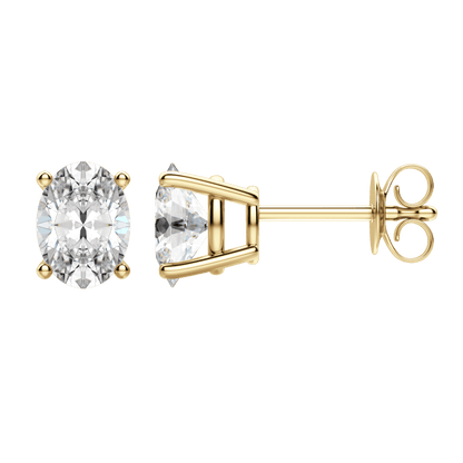 0.50CT - 2.0CT Oval Solitaire D-VVS Lab Grown Diamond Earrings