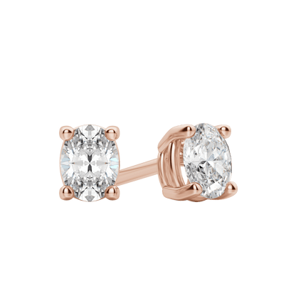 0.50CT - 2.0CT Oval Solitaire D-VVS Lab Grown Diamond Earrings