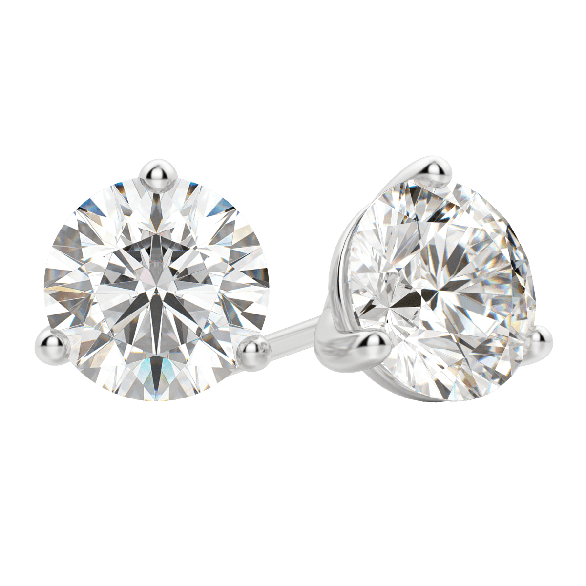 0.50CT - 4.0CT Round Solitaire D-VVS Lab Grown Diamond Earrings