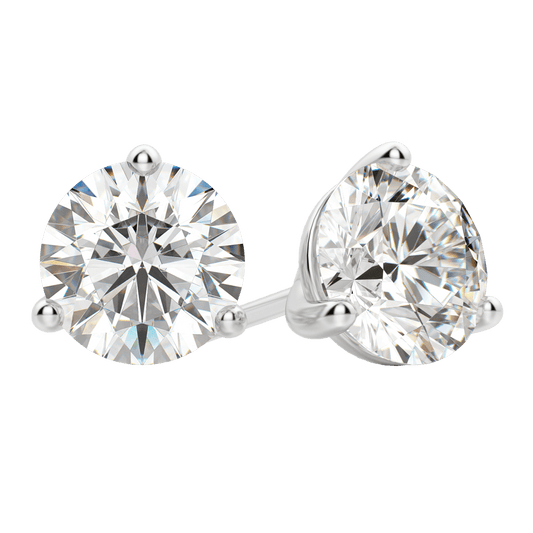 0.50CT - 4.0CT Round Solitaire D-VVS Lab Grown Diamond Earrings