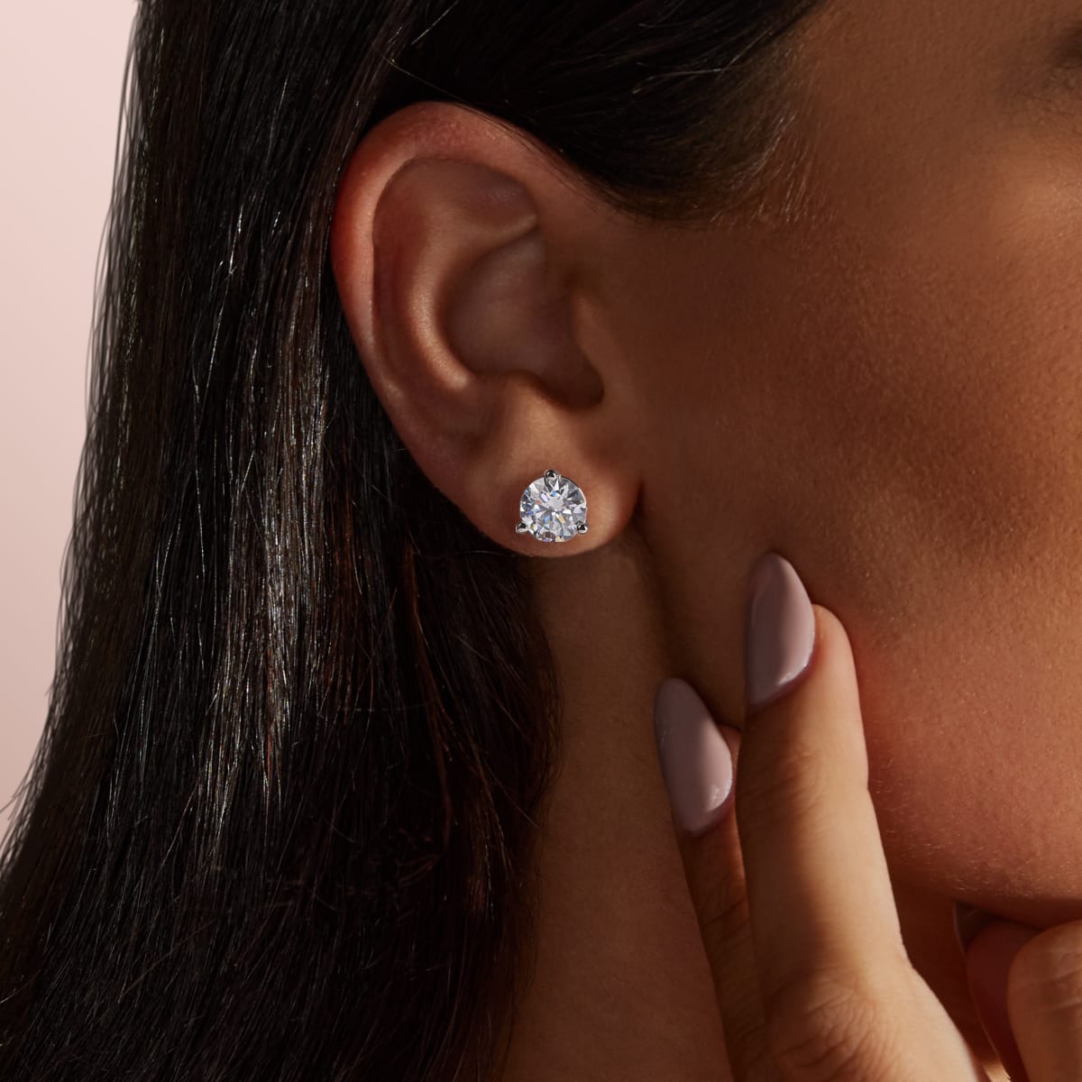 0.50CT - 4.0CT Round Solitaire D-VVS Lab Grown Diamond Earrings
