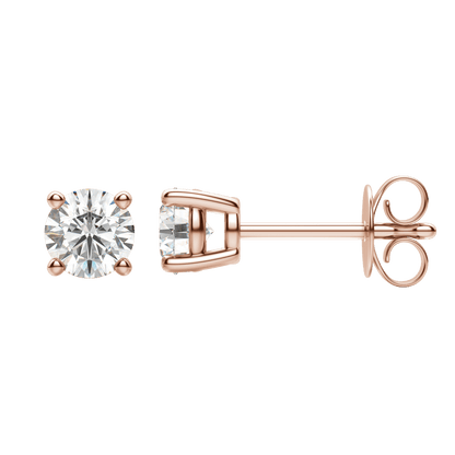 0.50CT - 4.0CT Round Solitaire D-VVS Lab Grown Diamond Earrings