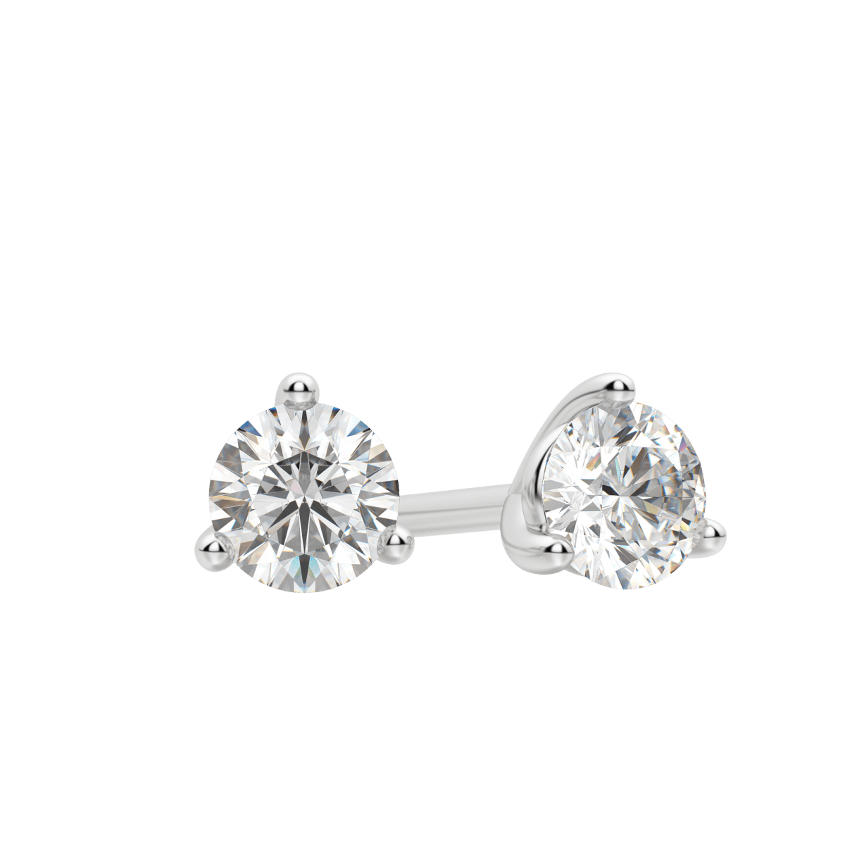 0.50CT - 4.0CT Round Solitaire D-VVS Lab Grown Diamond Earrings