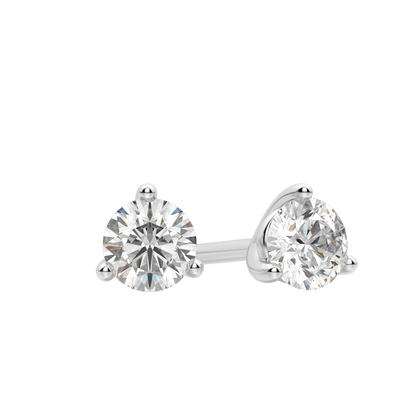 0.50CT - 4.0CT Round Solitaire D-VVS Lab Grown Diamond Earrings