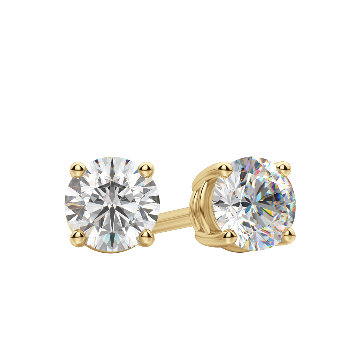 0.50CT - 4.0CT Round Solitaire D-VVS Lab Grown Diamond Earrings