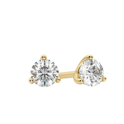 0.50CT - 4.0CT Round Solitaire D-VVS Lab Grown Diamond Earrings