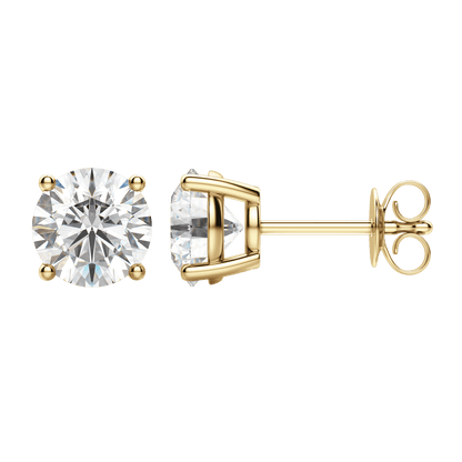 0.50CT - 4.0CT Round Solitaire D-VVS Lab Grown Diamond Earrings