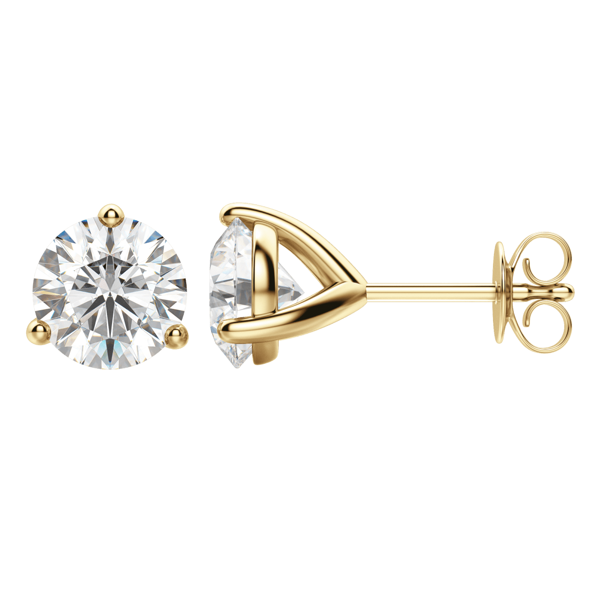 0.50CT - 4.0CT Round Solitaire D-VVS Lab Grown Diamond Earrings