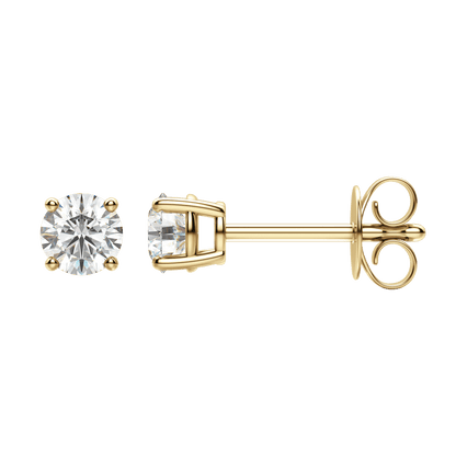 0.50CT - 4.0CT Round Solitaire D-VVS Lab Grown Diamond Earrings