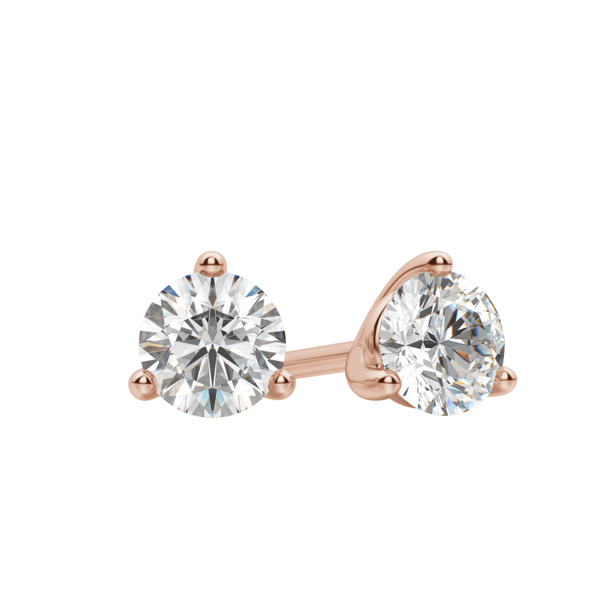 0.50CT - 4.0CT Round Solitaire D-VVS Lab Grown Diamond Earrings