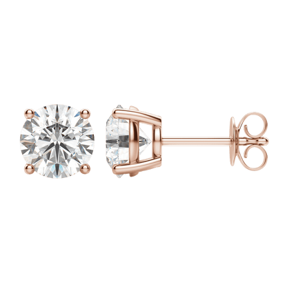 0.50CT - 4.0CT Round Solitaire D-VVS Lab Grown Diamond Earrings