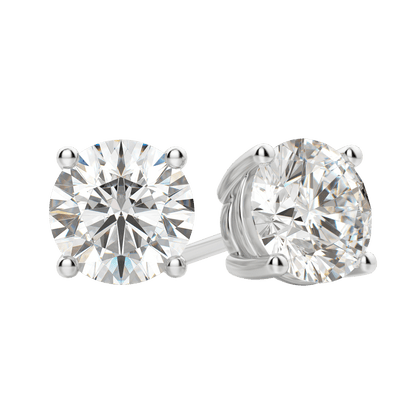 0.50CT - 4.0CT Round Solitaire D-VVS Lab Grown Diamond Earrings
