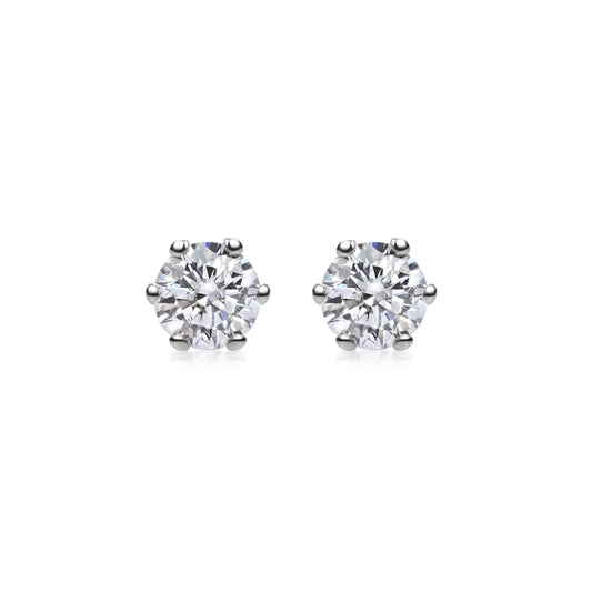 0.5CT Round Solitaire D-VVS Lab Grown Diamond Earrings
