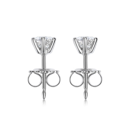 0.5CT Round Solitaire D-VVS Lab Grown Diamond Earrings