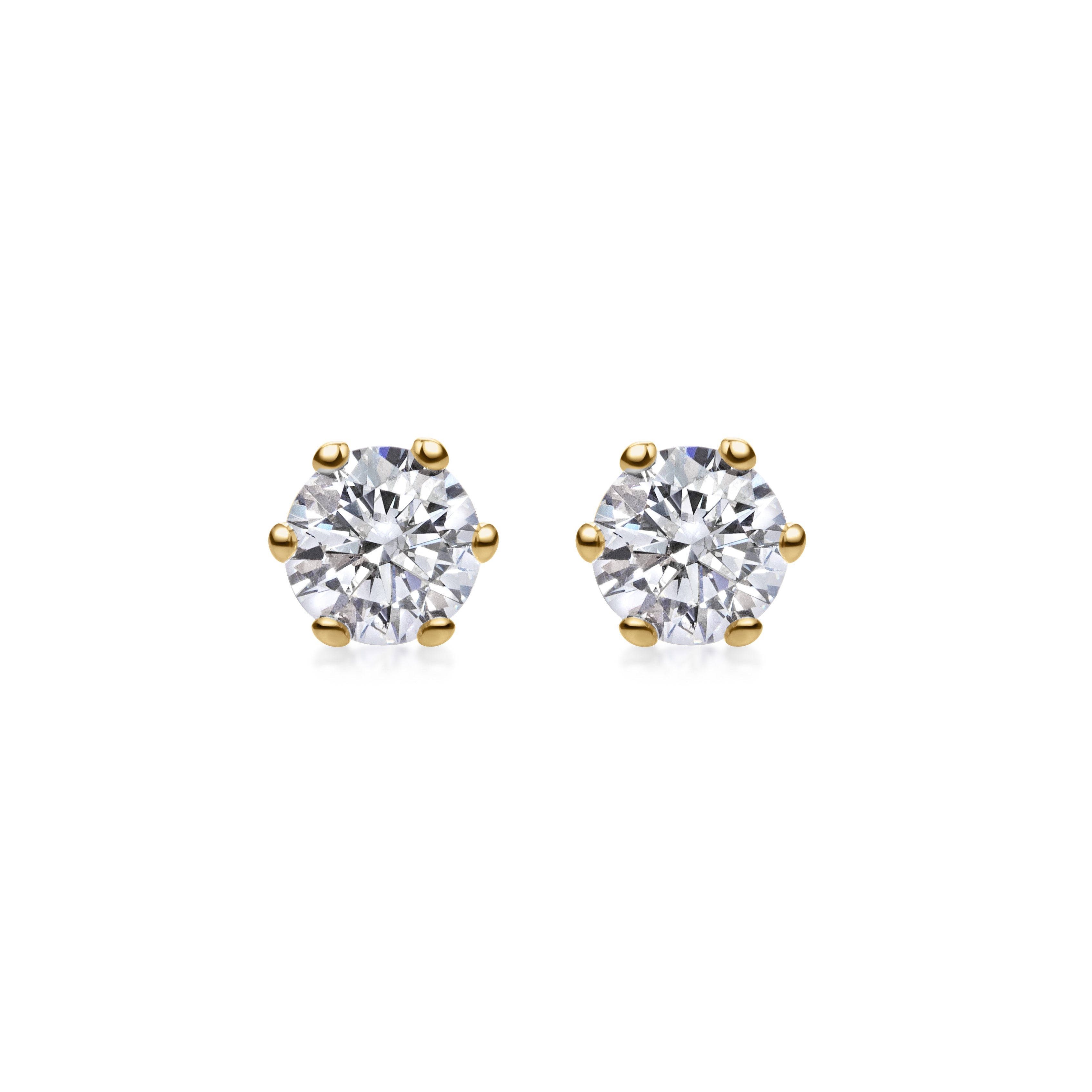 0.5CT Round Solitaire D-VVS Lab Grown Diamond Earrings