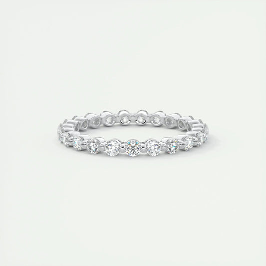 1.80mm Round EF- VVS Lab Grown Diamond Full Eternity Bubble Wedding Band