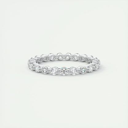 1.80mm Round EF- VVS Lab Grown Diamond Full Eternity Bubble Wedding Band