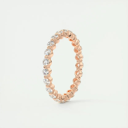 1.80mm Round EF- VVS Lab Grown Diamond Full Eternity Bubble Wedding Band