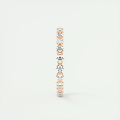 1.80mm Round EF- VVS Lab Grown Diamond Full Eternity Bubble Wedding Band