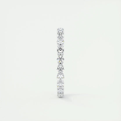 1.80mm Round EF- VVS Lab Grown Diamond Full Eternity Bubble Wedding Band