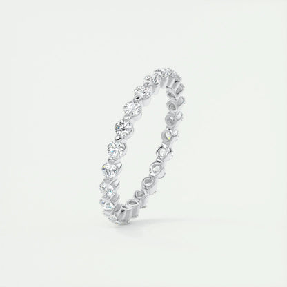1.80mm Round EF- VVS Lab Grown Diamond Full Eternity Bubble Wedding Band