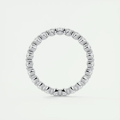 1.80mm Round EF- VVS Lab Grown Diamond Full Eternity Bubble Wedding Band