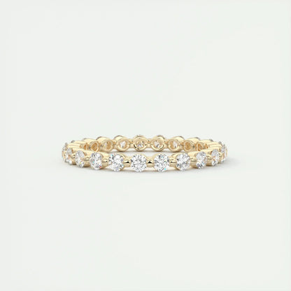 1.80mm Round EF- VVS Lab Grown Diamond Full Eternity Bubble Wedding Band