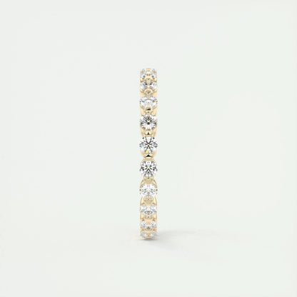 1.80mm Round EF- VVS Lab Grown Diamond Full Eternity Bubble Wedding Band