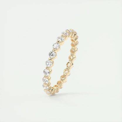 1.80mm Round EF- VVS Lab Grown Diamond Full Eternity Bubble Wedding Band