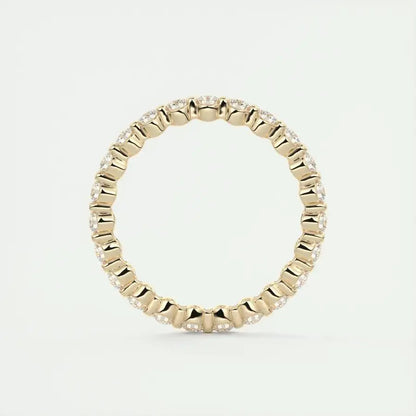 1.80mm Round EF- VVS Lab Grown Diamond Full Eternity Bubble Wedding Band