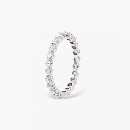 1.8mm Bezel Round EF- VVS Lab Grown Diamond Full Eternity Wedding Band
