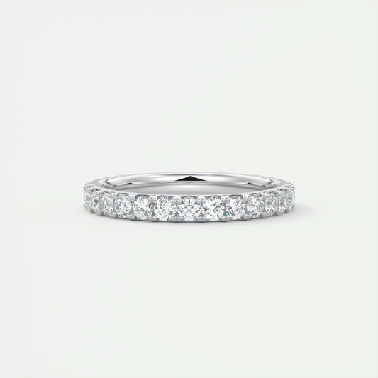 2.0mm Round EF- VVS Lab Grown Diamond Full Eternity Wedding Band
