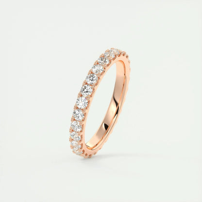 2.0mm Round EF- VVS Lab Grown Diamond Full Eternity Wedding Band