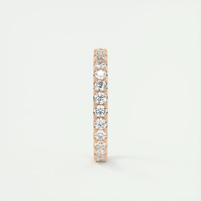 2.0mm Round EF- VVS Lab Grown Diamond Full Eternity Wedding Band