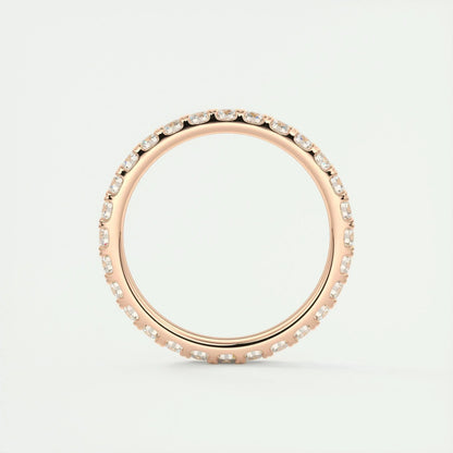 2.0mm Round EF- VVS Lab Grown Diamond Full Eternity Wedding Band